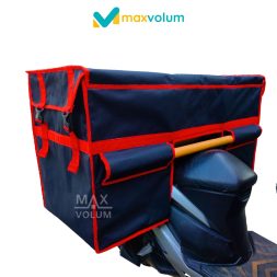 Tas Motor Super Hitam List Merah
